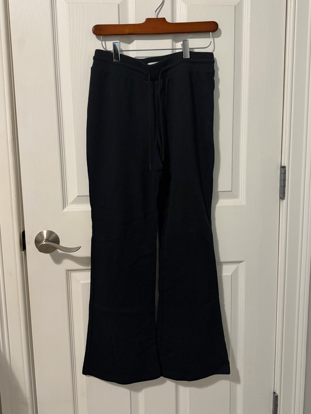 black waffle knit pants!